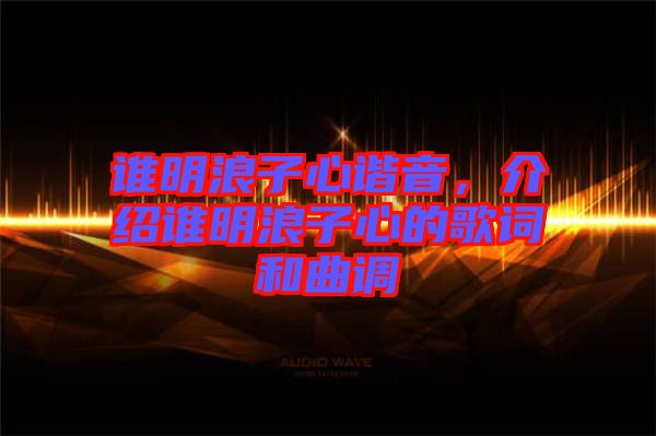 誰(shuí)明浪子心諧音，介紹誰(shuí)明浪子心的歌詞和曲調(diào)