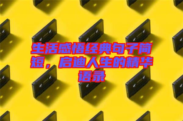 生活感悟經(jīng)典句子簡短，啟迪人生的精華語錄