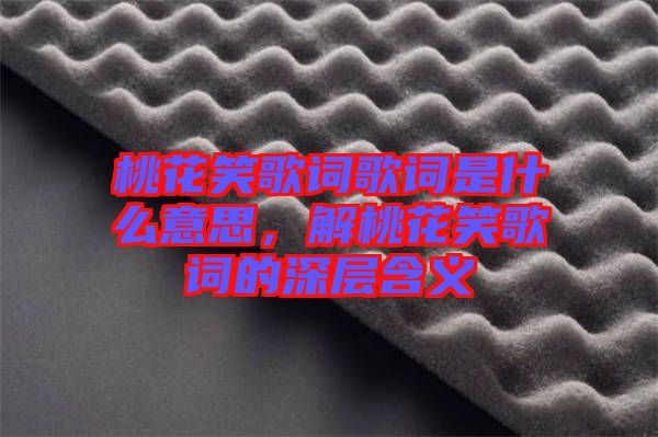 桃花笑歌詞歌詞是什么意思，解桃花笑歌詞的深層含義