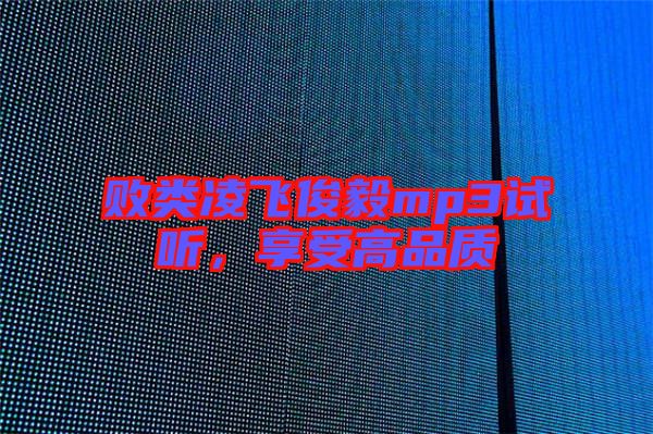 敗類凌飛俊毅mp3試聽(tīng)，享受高品質(zhì)