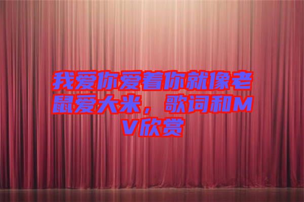 我愛(ài)你愛(ài)著你就像老鼠愛(ài)大米，歌詞和MV欣賞