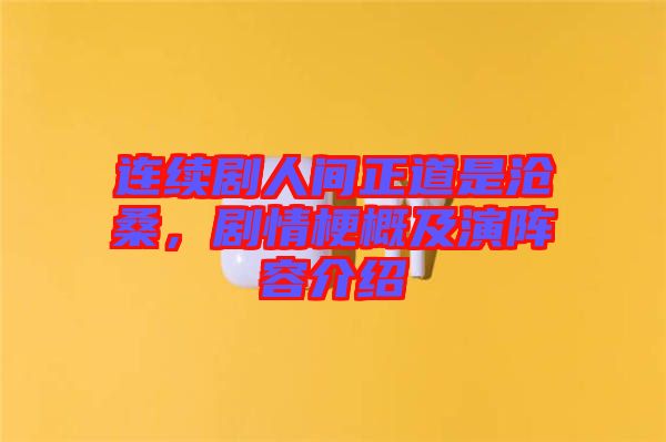 連續(xù)劇人間正道是滄桑，劇情梗概及演陣容介紹