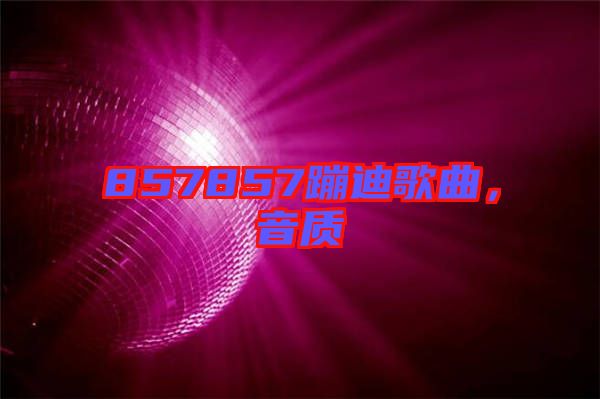 857857蹦迪歌曲，音質(zhì)