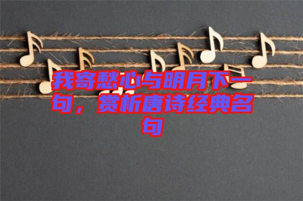 我寄愁心與明月下一句，賞析唐詩經(jīng)典名句