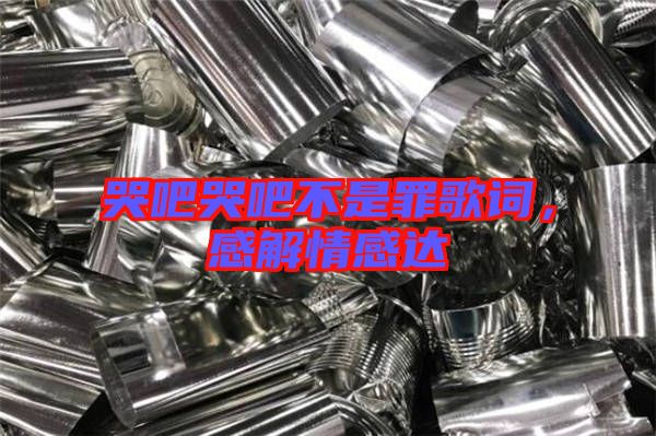 哭吧哭吧不是罪歌詞，感解情感達