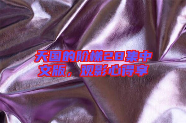 天國的階梯28集中文版，觀影心得享