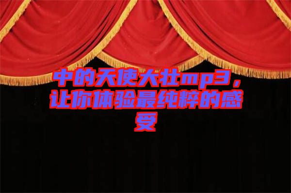中的天使大壯mp3，讓你體驗最純粹的感受