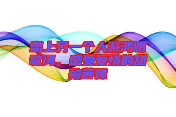 戀上另一個人游鴻明歌詞，感受愛情的甜酸苦辣
