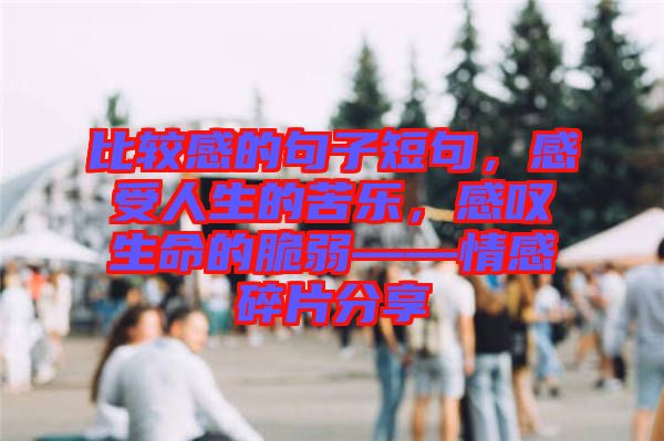 比較感的句子短句，感受人生的苦樂(lè)，感嘆生命的脆弱——情感碎片分享