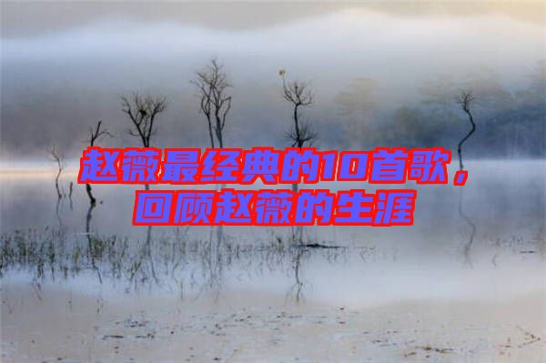 趙薇最經(jīng)典的10首歌，回顧趙薇的生涯