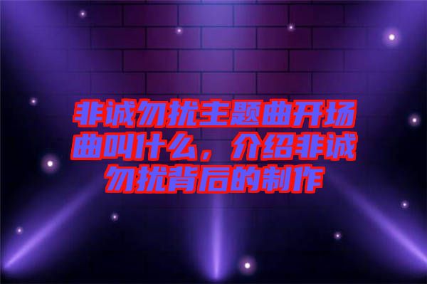 非誠勿擾主題曲開場曲叫什么，介紹非誠勿擾背后的制作