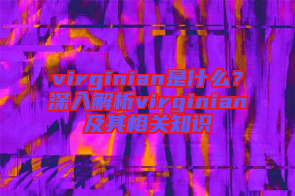 virginian是什么？深入解析virginian及其相關(guān)知識(shí)