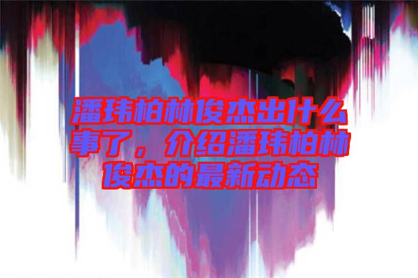 潘瑋柏林俊杰出什么事了，介紹潘瑋柏林俊杰的最新動態(tài)
