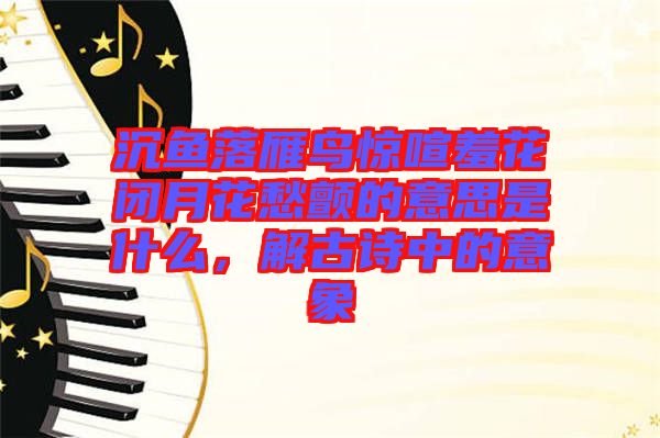 沉魚落雁鳥驚喧羞花閉月花愁顫的意思是什么，解古詩(shī)中的意象