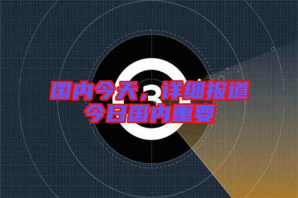 國內今天，詳細報道今日國內重要