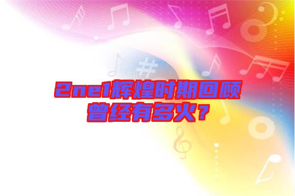 2ne1輝煌時期回顧曾經(jīng)有多火？