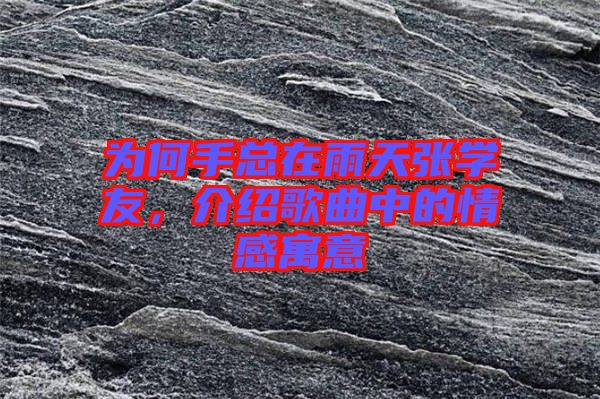 為何手總在雨天張學(xué)友，介紹歌曲中的情感寓意