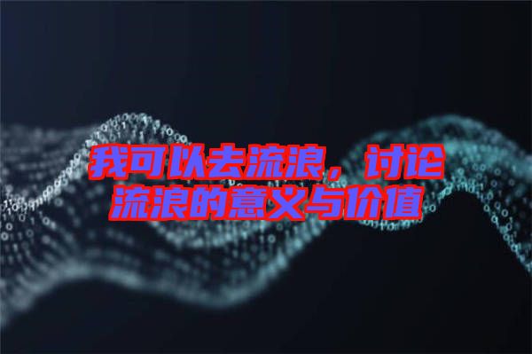 我可以去流浪，討論流浪的意義與價(jià)值