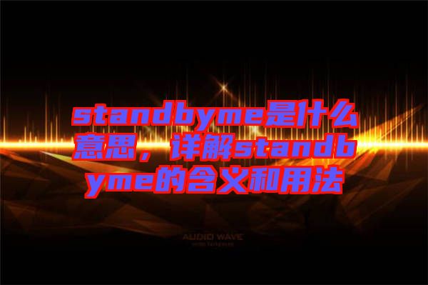 standbyme是什么意思，詳解standbyme的含義和用法