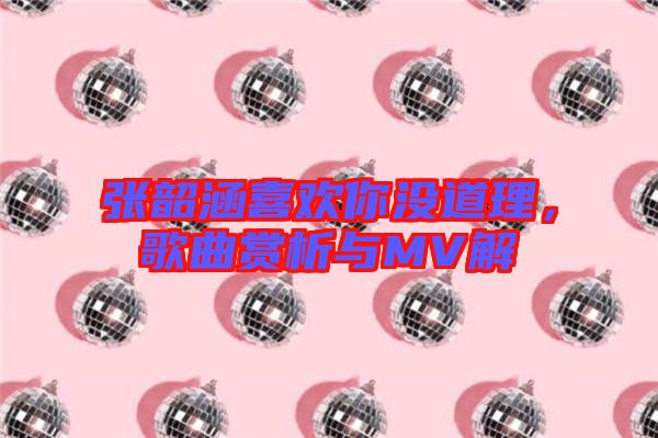 張韶涵喜歡你沒道理，歌曲賞析與MV解