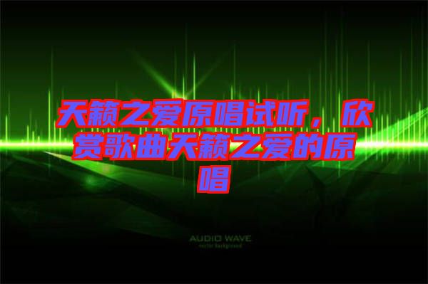 天籟之愛原唱試聽，欣賞歌曲天籟之愛的原唱