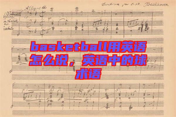 basketball用英語(yǔ)怎么說(shuō)，英語(yǔ)中的球術(shù)語(yǔ)