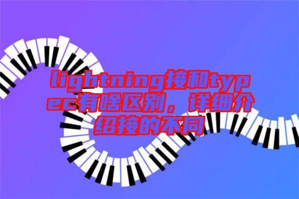 lightning接和typec有啥區(qū)別，詳細介紹接的不同