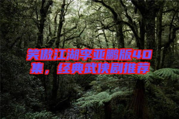 笑傲江湖李亞鵬版40集，經(jīng)典武俠劇推薦