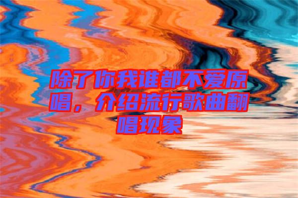 除了你我誰都不愛原唱，介紹流行歌曲翻唱現(xiàn)象