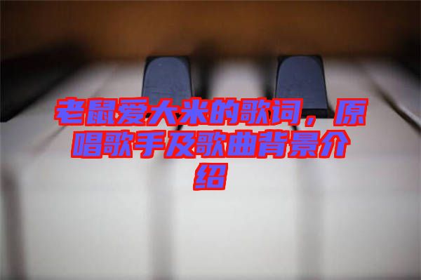 老鼠愛大米的歌詞，原唱歌手及歌曲背景介紹