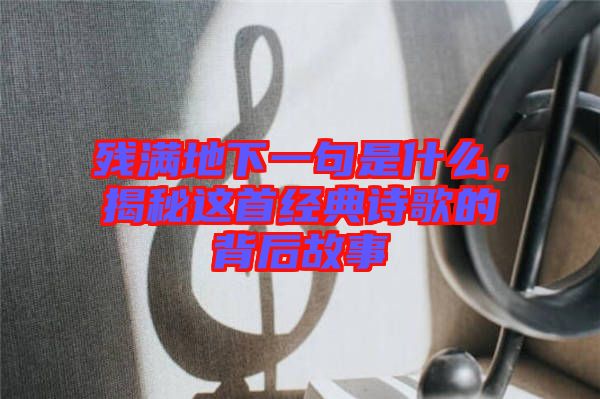 殘滿地下一句是什么，揭秘這首經(jīng)典詩歌的背后故事