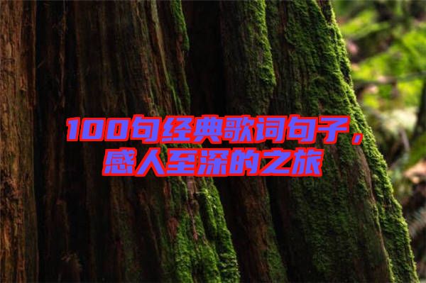 100句經(jīng)典歌詞句子，感人至深的之旅