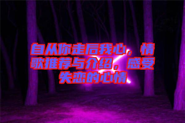 自從你走后我心，情歌推薦與介紹，感受失戀的心情