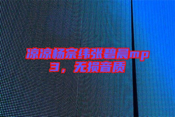 涼涼楊宗緯張碧晨mp3，無損音質(zhì)