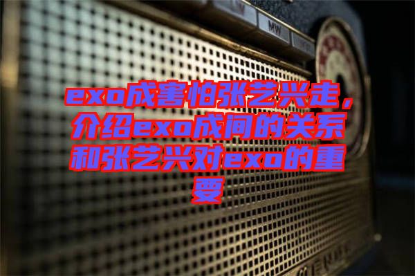 exo成害怕張藝興走，介紹exo成間的關(guān)系和張藝興對exo的重要