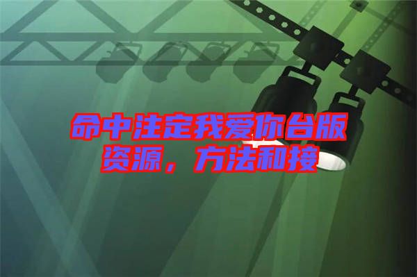 命中注定我愛你臺版資源，方法和接