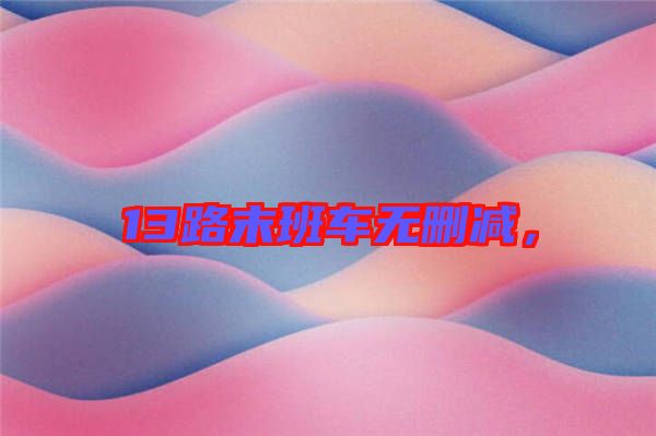 13路末班車(chē)無(wú)刪減，