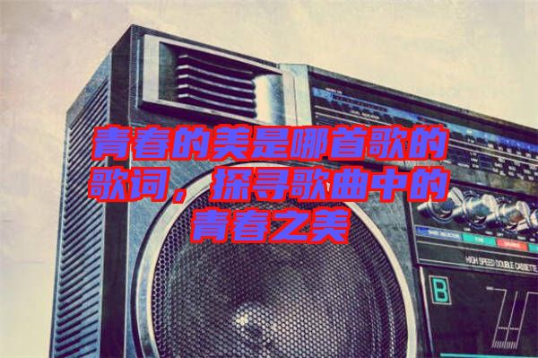 青春的美是哪首歌的歌詞，探尋歌曲中的青春之美