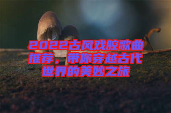 2022古風戲腔歌曲推薦，帶你穿越古代世界的美妙之旅