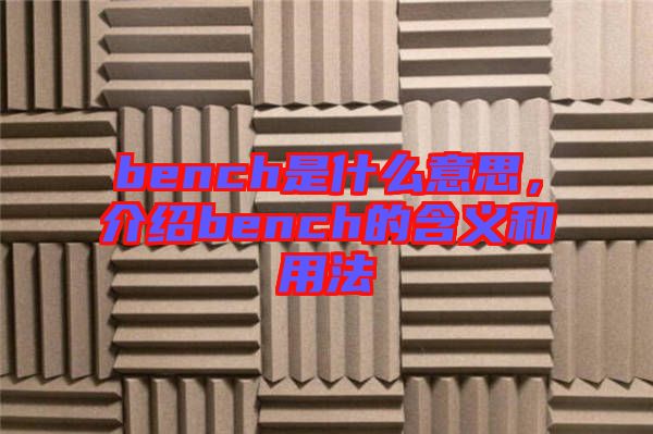 bench是什么意思，介紹bench的含義和用法